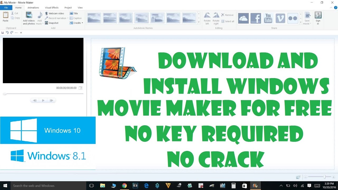 Windows Movie Maker Serial Key 2016